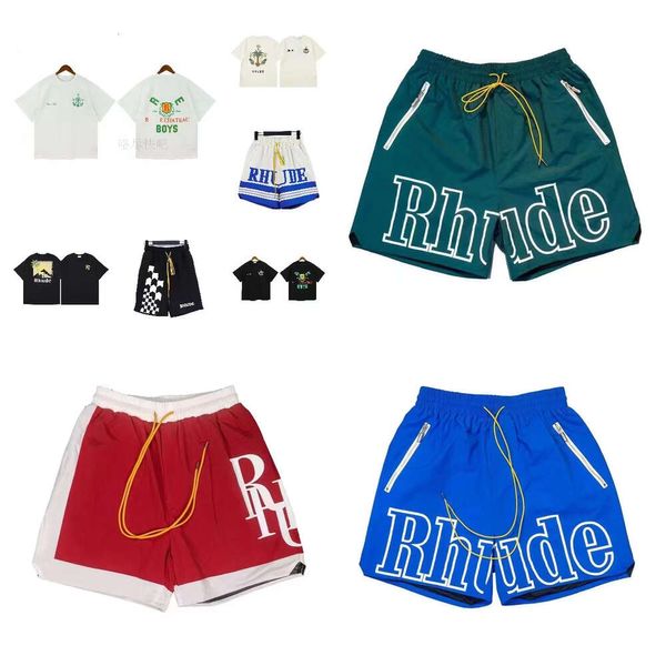 Designer de shorts masculinos de Vuh2 shorts curtos shorts de natação 24sss Crepagem rápida de manga curta de alta qualidade Europa America Menino Mulheres Sorto Rhude Homens Homens