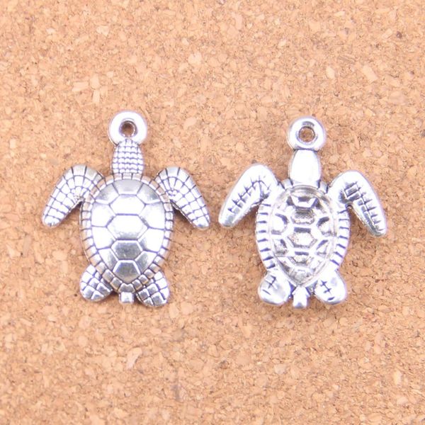 33pcs Antique Silver Bronze Lated Tortoise Turtle Sea Charms Подвеска для подвесной колье для браслета