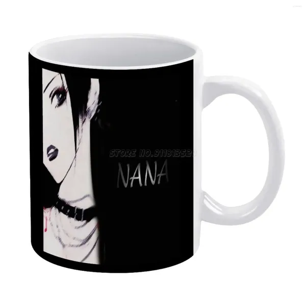 Tassen Nana Köpfe weißer Becher Custom bedrucktes lustiges Tee Tasse Geschenk Personalisierter Kaffee Anime