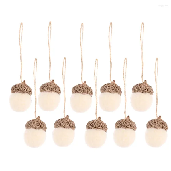 Vasen 10 PCs Basteln Filz gefühlt Eichel Bündel Mini Weihnachtsbaum Herbst Herzstück Verzierungen