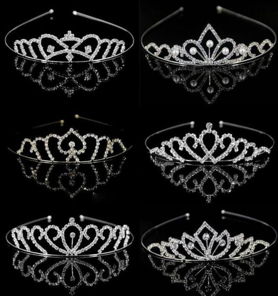 Crystal Love Heart Tiara Crown Trendy Sweet Head Band Girls Girls Capacete de cabelo Acessórios para cabelos Jóias de casamento Mulheres Jóias de casamento1037982