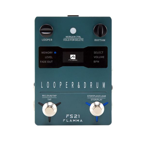 Cavi Flamma FS21 Drum Hine Looper Guitar Effcts Pedal 160 Minute Looper 100 Drum Grooves Support Software Editing con schermo LED
