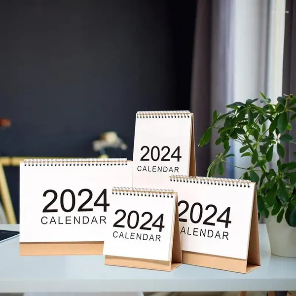 Calendario per scrivania decorazione per feste mini carini in piedi in piedi desktop a 360 gradi che si trasforma in fiamme per la pianificazione dell'organizzazione