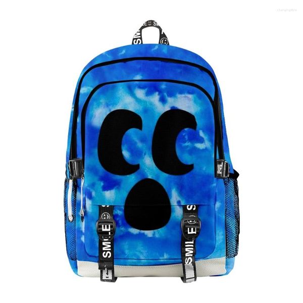 Backpack Diamond Crafate Face Tie Dye School School Zipper Daypack único traval oxford pano