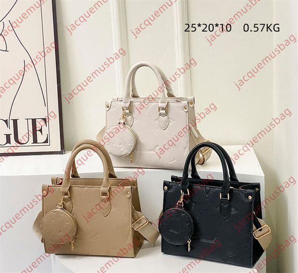 Women On Thego Borse Bag Designer Shopping Borse 2-PC Totes Stucchi a tracota Borse in pelle di lusso Lettera in rilievo borse per le borse della frizione Ladies Borse Hobo borse