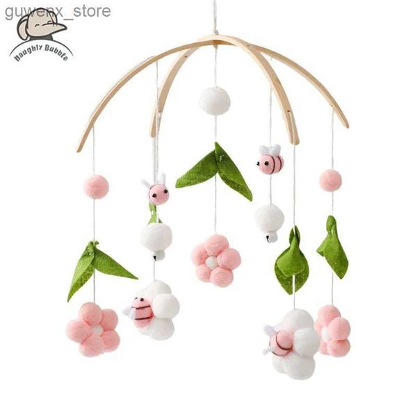 Mobiles# Baby Wooden Mobile Catcles Toys Bell Conjunto de 0-12 meses Cabelo recém-nascido BELL CHABLE