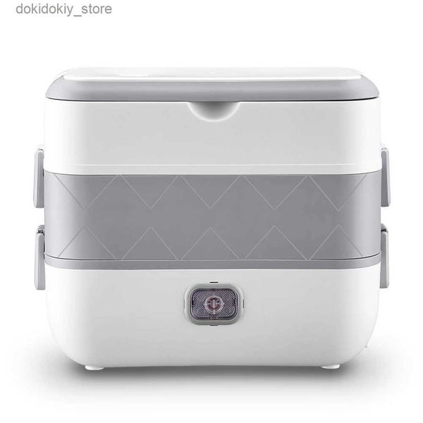 Bento scatole Sinle Double strati Contenitore in acciaio inossidabile Bentolessino riscaldato Electric Lunch Box Kitchen Box Box Isolato Pranzo Contenitore Set L49