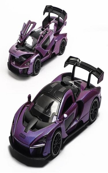 McLaren Senna Die Cast Sport Car Toy Toy Sound Simulation Leuchten Super Sportwagen Geschenkauto 1 32272G5285799