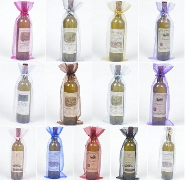 Sacchetti di organza borse da vino coulistica da vino 15x38 cm borse per trucco per trucco del sapone9765684