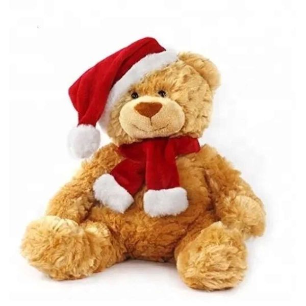 Caldo Sale orsi ripieni con cappello e sciarpa di alta qualità Animale di Natale Orsacchiotto di natale Plush Animal Phining Toy