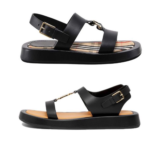 Sapatos que não são de designer não deslizamento Mulher Tamanho padrão Sandles para mulheres Designer Chaussure estilo versátil Sunny Women Sandals Designer Shoes