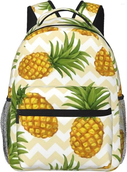 Backpack Pineapple Book Books Borse Laptop LAptop Casual Daypack con zaino amichevole imbottito