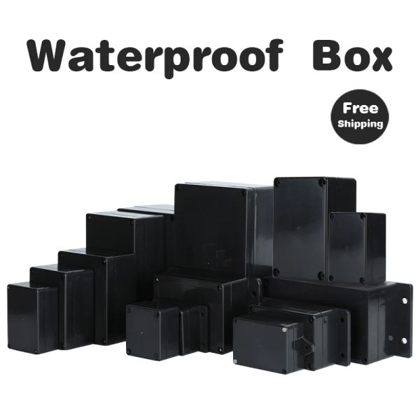 Система черная пластиковая водонепроницаемая коробка для переходной коробки питания наружный мониторинг безопасности.