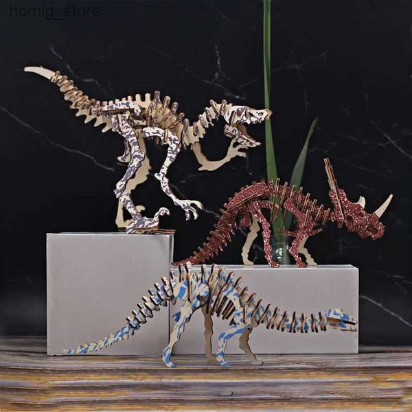3D Puzzles MultiSize 3D Dinosaur Puzzles infantil Animal modelo DIY