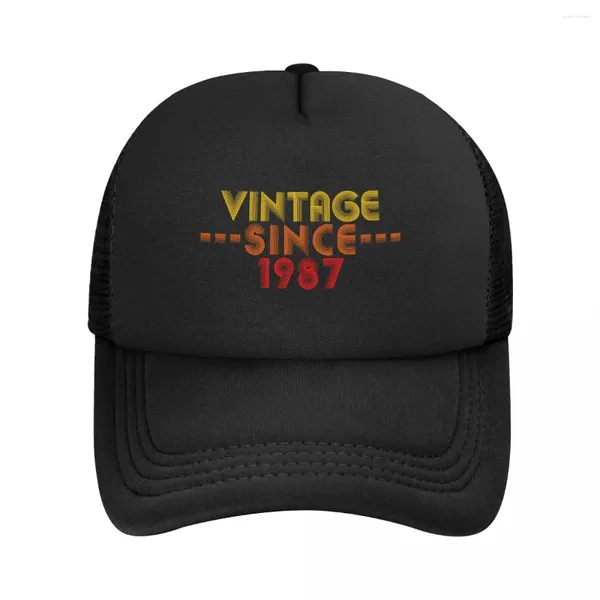 Ball Caps Fashion Vintage Dal 1987 Trucker Hat Men Women Personalizzabile Cappellino da baseball per adulti Estate