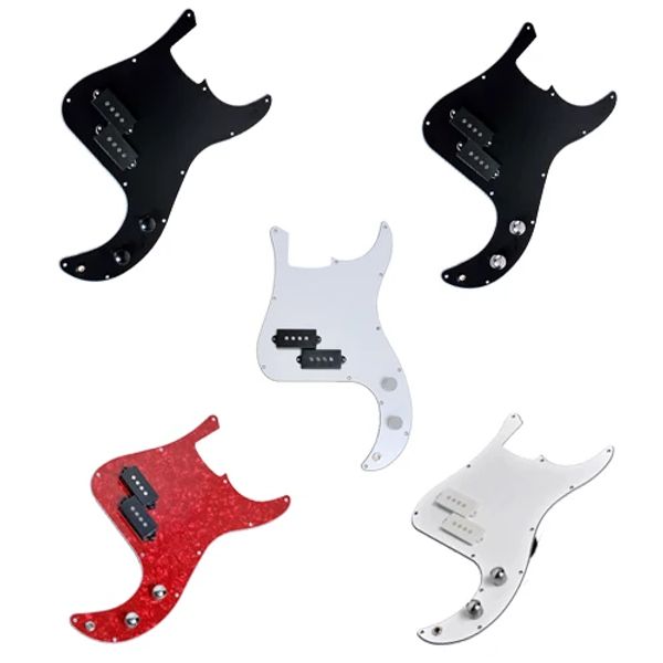 Kabel Bass Loaded Pickguard Vorverwirbel für PB Precision Bass Pbass mit 2 Pickups 1 Jack 2 Potentiometer Gitarrenteile Ersatz 3 Ply