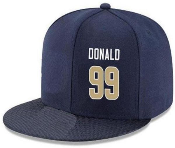 Snapback -Hüte benutzerdefinierte für den Spielernamen Nummer 99 Donald 11 Austin Customized Alle Team Caps akzeptieren maßgeschneiderte flache Stickerei Logo7802177