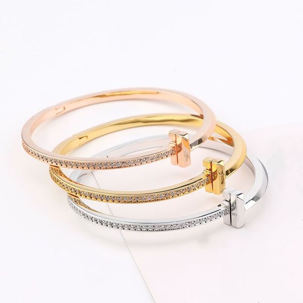 Дизайнерские браслеты Новый розовый золото браслет с серебряным брасле