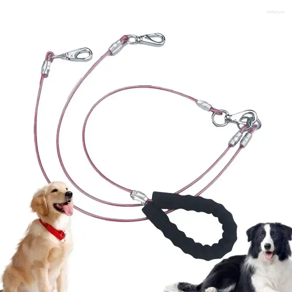 Hundekragen Leine mit Hummerkrallenverschluss Pet Pet Running Anti-Schlupf-Griff 4,8 Fuß langer Karabiner-Clip-Verwicklungen kostenlos
