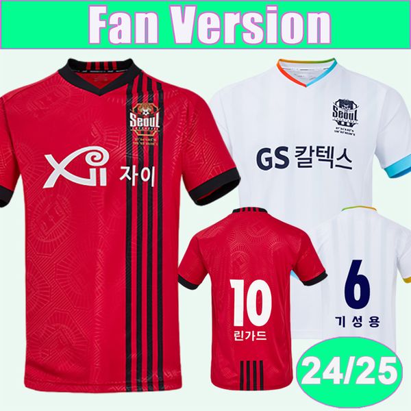 2024 25 FC Seoul Mens Clube de Jerseys Lingard Lim Sang-hyub Hwang Ui-Jo Casa de futebol da camisa de futebol de manga curta