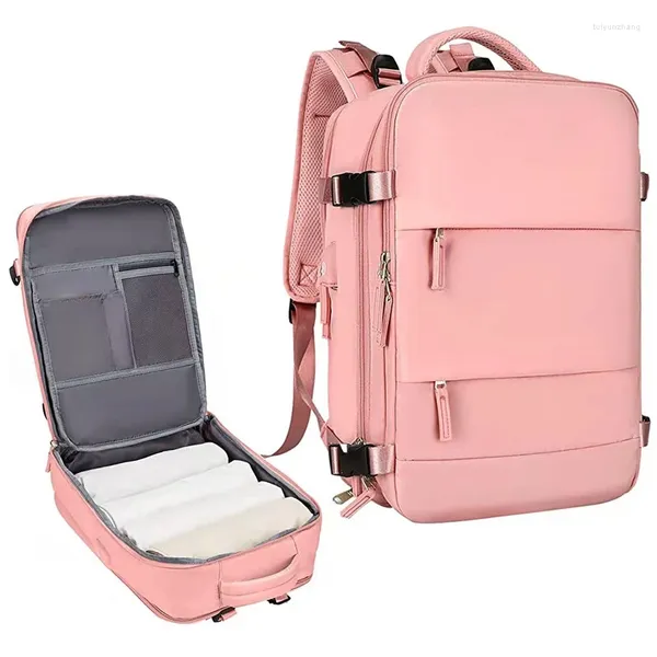 Backpack Large Travel for Women School Flugzeug Gepäckgeschäft USB -Ladung Laptop Flight Men Bag