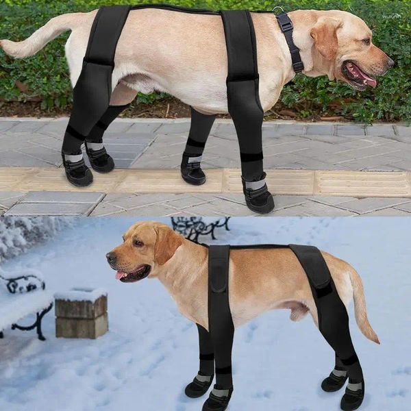 Köpek Giyim Askı Botları Su Geçirmez Ayarlanabilir Pantolonlar Yürüme Uygun Soğuk Islak Hava