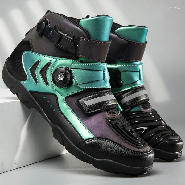 Scarpe casual-Stivali per moto con stivali corti senza slip di qualità da country