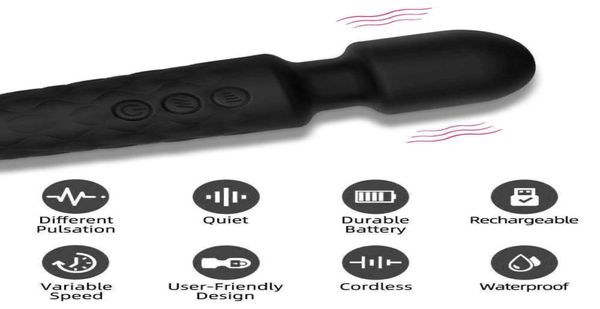 L12 Masaj Seks Oyuncak 20 Hızlı Mini Güçlü Vibratör Kadınlar için G Spot AV Magic As değnek klitoris Stimülatör Dildo Titreşimli Yetişkin Coup5303484