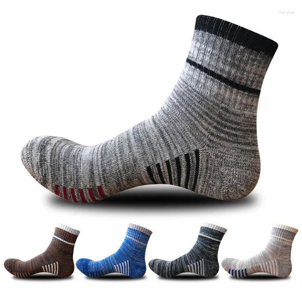 Meias masculinas compressão homens merino lã no tornozelo preto algodão Herren Socken Basketball Sports Sock for Man