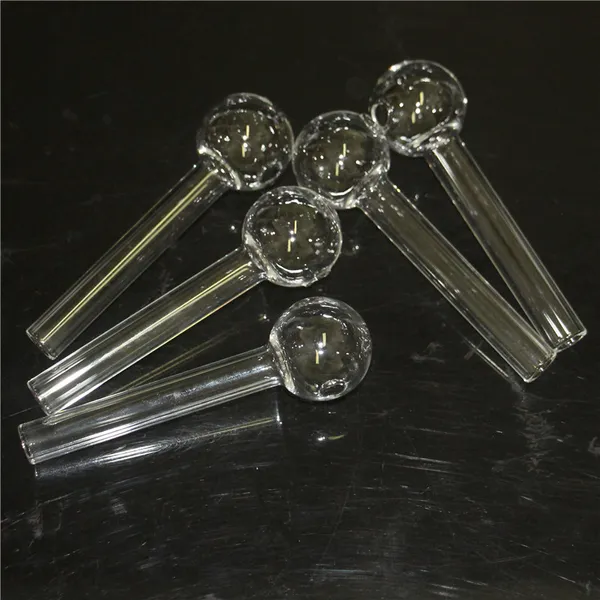 Colher de vidro por atacado tubo de vidro de vidro de vidro queimador de água cachimbo bongs de vidro fumando acessórios para fumantes de tabaco de tabaco