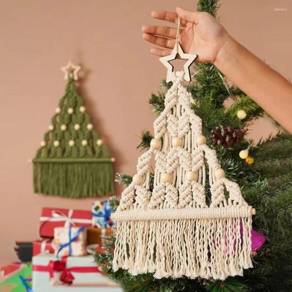 Tapestres de tapeçaria decorativa de Natal Tapestry pode ser Diy Tree Hancher Cotton Cotton Material Bacha