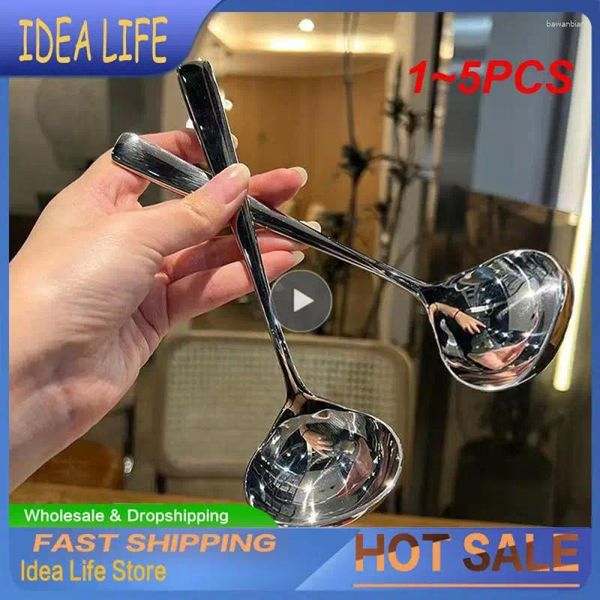 Spoon 1-5pcs Porridge Spoon Famiglia Reflection Reflection Reflection Durevole di alta qualità in acciaio inossidabile Forniture