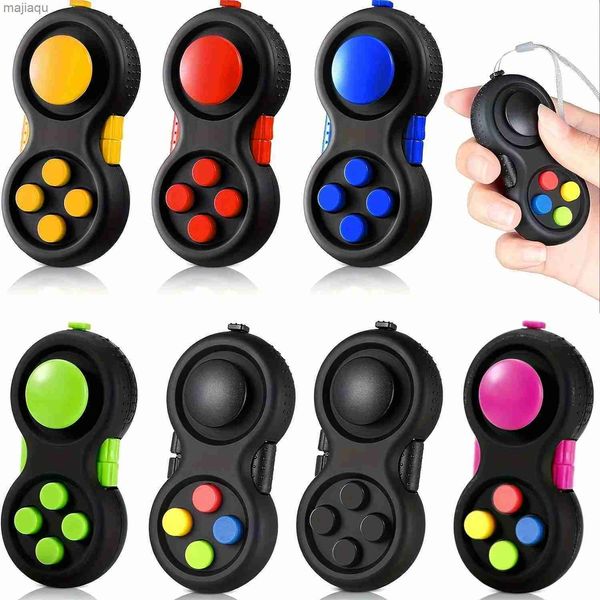 Descompressão Fidget Pad Pad com 8 funções de fidget Fidget Controller Redutucer Fidget Toy Cube alivia o estresse e a ansiedade Toysl2404