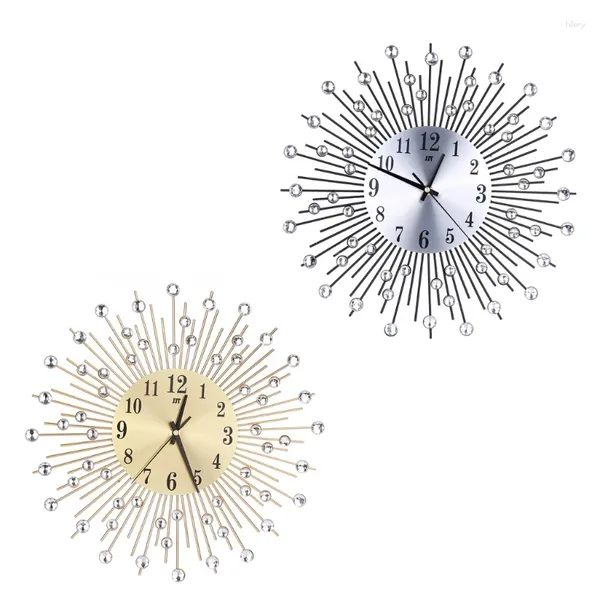 Настенные часы для креативных бриллиантов современные 3D DIY Clock Metal Luxury Room Home Office Decosale оптом