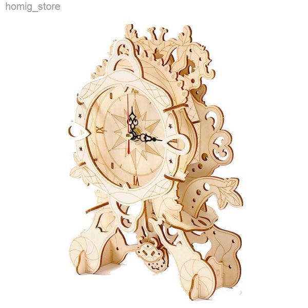 Puzzle 3D Laser Calcole classiche orologio classico Toys per puzzle I kit di assemblaggio fai -da -te assemblano modelli di blocchi per adulti Descrizione REC REC DEC Y240415