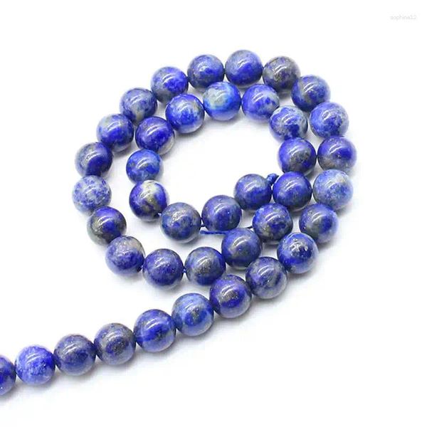 Dekorative Figuren natürliche Lapis Lazuli Runde Perlen Strand ohne gefärbt 6mm 15 Zoll Originalfarbe halbprizierter Stein TSB0228