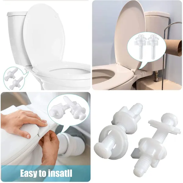 Capas de assento do vaso sanitário para parafuso de barra de bloqueio de armazenamento de banheiro pequeno Acessórios de fixação antiga de plástico