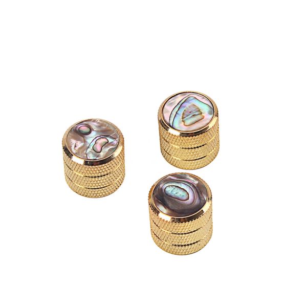 Cavi Volume Tone Controllo mantello a manopola argento con top perle abalone ecc.