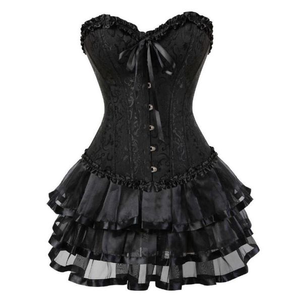 Gonna in corsetto per donne Steampunk Halloween Bustiers Dress Classic Push Up Bodyshaper Clubwear Carnival Costume7509098