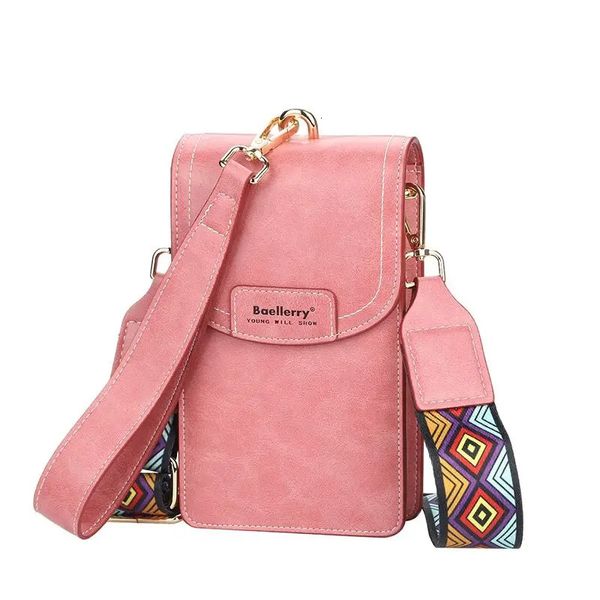 Modefrauen Mini -Umhängetaschen kleiner Crossbody Messenger Bag Wrist Band Design Qualität Phone Pocket Ladies Multi -Card -Halter 240328