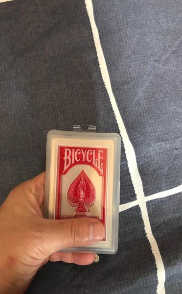 Bicycle Clear Playing Card glassata giocattolo trasparente poker impermeabile8011310