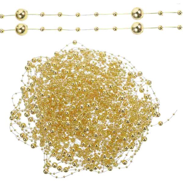 Vasen 30 PCs Gold Hochzeitsdekor Vase Dekorative Perlen Künstliche Kette Griff gefälschte Handwerksperlen DIY -Blumensträuße