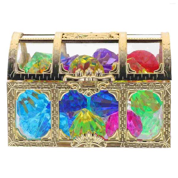 Vasi Crystal Box Treasure Plastica GEMS colorate GRANDI bambini Bambini festeggiano giocattoli di mestieri falsi