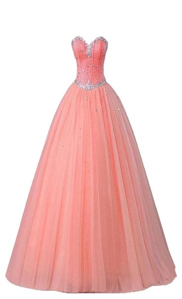 2021 Seksi Pembe Mercan Balo Elbisesi Quinceanera Boncuklu Tatlı 16 Elbise Dantel Yukarı Kat Uzunluğu Söndürülebilir Vestido de Festa QC17956883