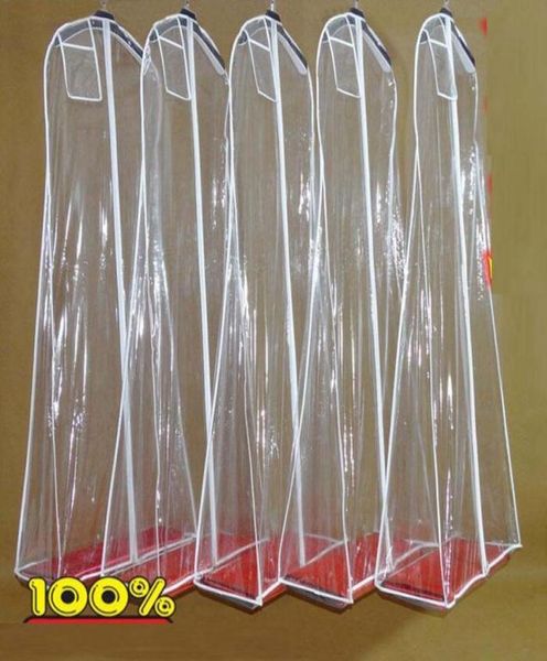 Hochwertiges transparentes Hochzeitskleid billige Staub Cover Omniseal Extra großer PVC 1805810 cm Hochzeitskleidungsstück Rock Kleidung COV4140853