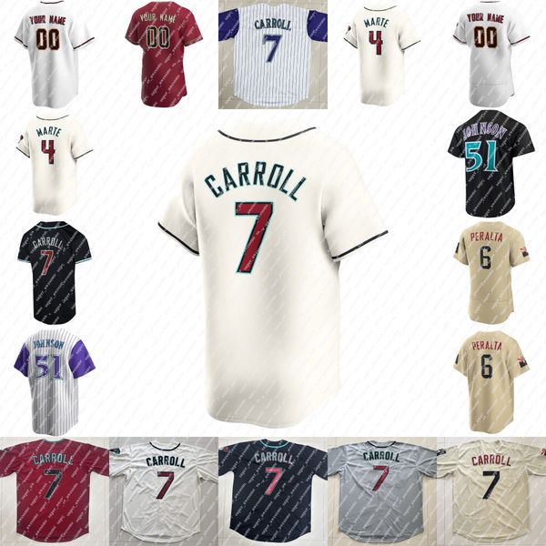 Corbin Carroll Baseball Trikot Ketel Marte Walker Lourdes Gurriel Jak Jake McCarthy Alek Thomas Zac Gallen Gabriel Moreno Blaze Alexander Joc Pederson Randy Johnson