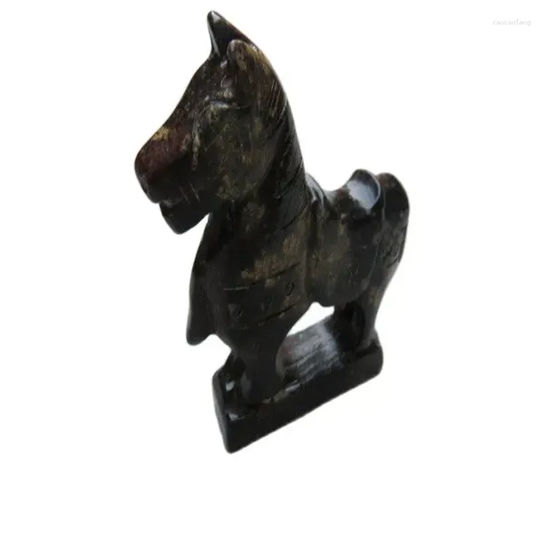 Dekorative Figuren antike alte Jade -Anhänger Ornamente Ancient Hollow Marke Pony