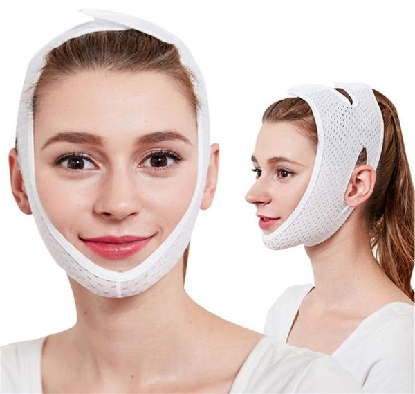 1pcs ince yüz asansör masajı yüz zayıflama maskesi yüz masaj aracı anti kırışıklık çifte çene bandaj yüzü sarsıntı