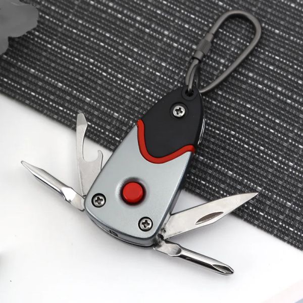 Anelli Multifunzionale esterno 6in1 coltello pieghevole mini tasca tasca tasche a bottiglia multitool aprivertitore lama di sopravvivenza strumento di sopravvivenza