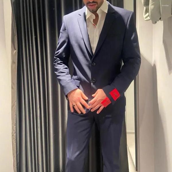 Abiti maschili di colore solido semplice occasione formale per matrimoni smoking smoking da 2 pezzi pantaloni blazer pantaloni da sposa giacche per uomo